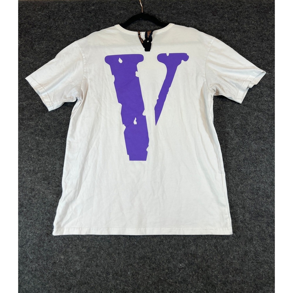 Vlone Friends T Shirt Men Small White Short Sleeve Casual Graphic Tee Streetwear